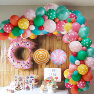 61 Pcs Donut Ice Cream Candy Lollipop Cake Birthday Party Balloons Decorations