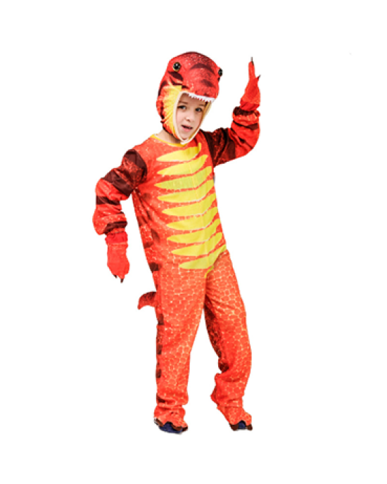 Orange Dinosaur T-Rex Halloween Party Costume Kids