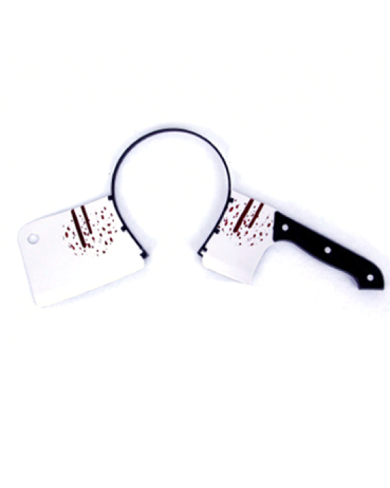 Fake Cleaver Through Head Magic Halloween Costume Headband