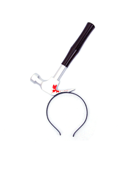 Fake Hammer Through Head Magic Halloween Costume Headband