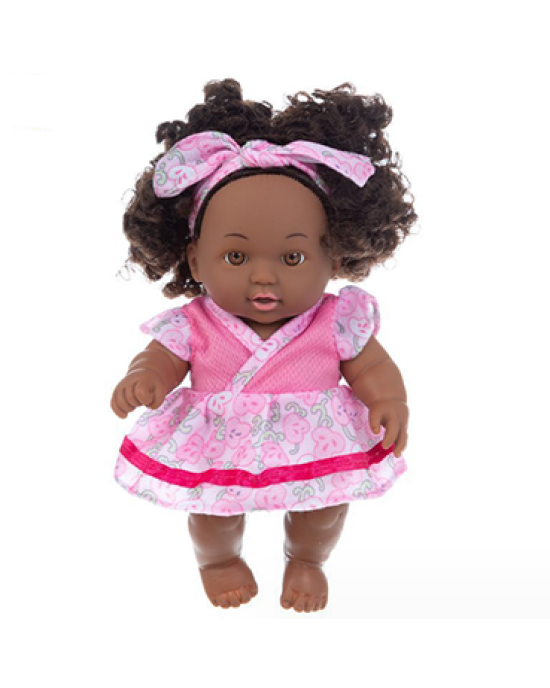 Cute 8 inch African Black Baby Simulation Doll - Q8002