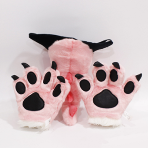 Pink Dinosaur Plush Claws and Tail Kit