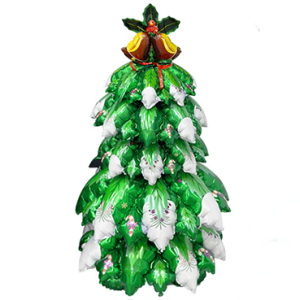 3D Christmas Tree with Bell Foil Balloons 