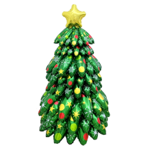 3D Christmas Tree with Star Foil Balloons 