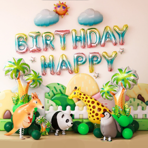 Animal Park Birthday Party Decorations Large Foil Balloons Set