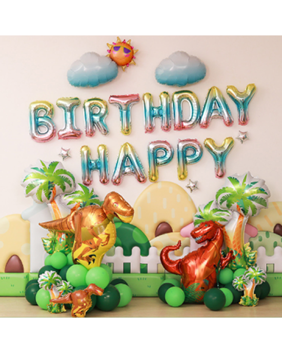 Dinosaur Park Birthday Party Decorations Large Foil Balloons Set