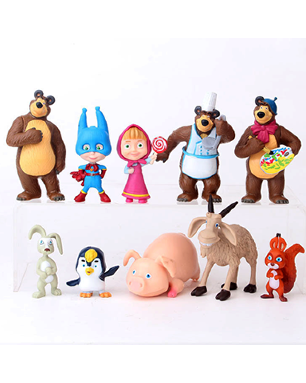 10 PCS Masha And The Bear Figures 10-pcs-masha-and-the-bear-figures