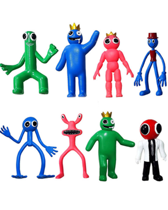 8 PCS Roblox Rainbow Friends Toy Figures - A
