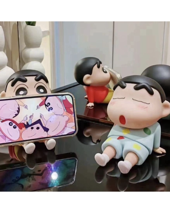 Crayon Shin-chan Phone Holder Action Figure Toy Red