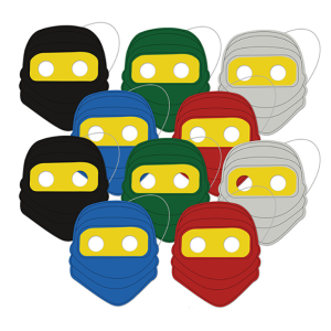 10 PCS Lego Ninjago Ninja Party Felt Mask  10 PCS Lego Ninjago Ninja Party Felt Mask