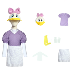 Kids Disney Daisy Duck Cosplay Costume 
