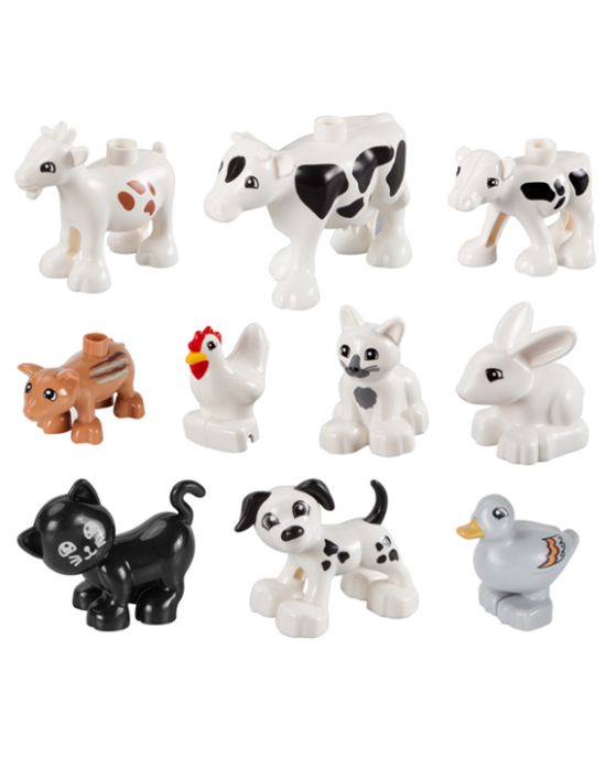 10 PCS Farm Animals Large Building Blocks Toy Set 10 PCS Farm Animals Large Building Blocks Toy Set