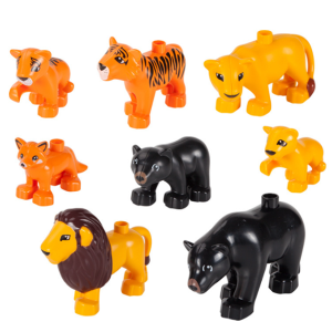 8 PCS Jungle Animals Large Building Blocks Toy Set