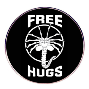 AVP Facehugger Free Hugs Metal Pin Badge AVP Facehugger Free Hugs Metal Pin Badge