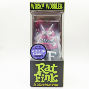 Funko Metallic Rat Fink Wacky Wobbler Figure - Pink