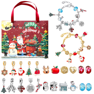 24 Pcs Christmas Jewellery Bracelet Advent Calendar - M10 24 Pcs Christmas Jewellery Bracelet Advent Calendar - M10