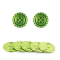 100 Pieces Plastic St. Patrick's Day Green Lucky Coins with 4 Leaf Clover Patterns