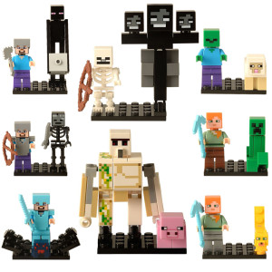 Minecraft Building Blocks Action Figures Set of 8