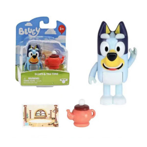 Children's Animation Work Bluey Figure Toy Set - Bluey&Tea Time