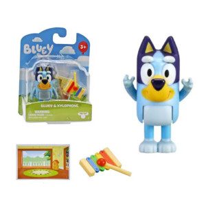 Children's Animation Work Bluey Figure Toy Set - Bluey&Xylophone