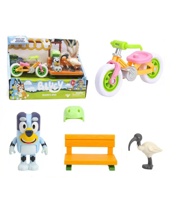 Children's Animation Work Bluey Figure Toy Set - Bluey's Bike