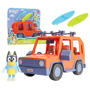 Children's Animation Work Bluey Figure Toy Set - Family Vehicle