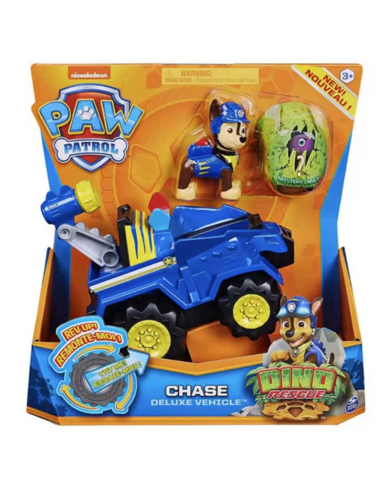 Paw Patrol Dino Rescue Deluxe Vehicle Figure Toy Set - Chase
