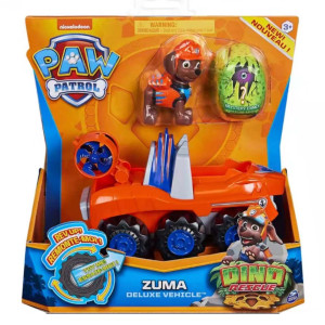 Paw Patrol Dino Rescue Deluxe Vehicle Figure Toy Set - Zuma