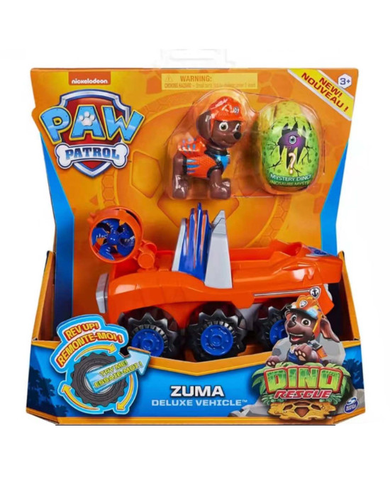Paw Patrol Dino Rescue Deluxe Vehicle Figure Toy Set - Zuma