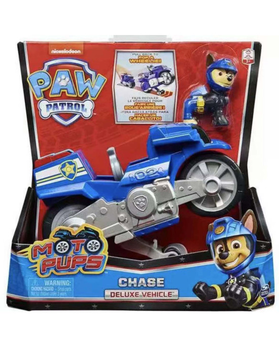 Paw Patrol Moto Pups Deluxe Vehicle Figure Toy Set - Chase
