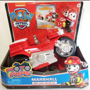 Paw Patrol Moto Pups Deluxe Vehicle Figure Toy Set - Marshall