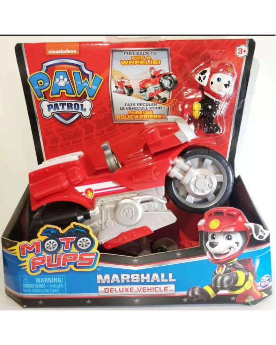Paw Patrol Moto Pups Deluxe Vehicle Figure Toy Set - Marshall