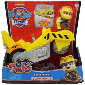 Paw Patrol Moto Pups Deluxe Vehicle Figure Toy Set - Rubble