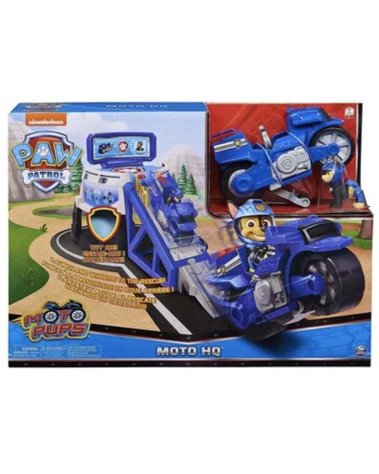 Paw Patrol Moto Pups Deluxe Vehicle Figure Toy Set - Headquarters