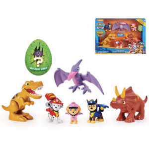 Paw Patrol Dino Rescue Figure Toy Set With Mystery Dino