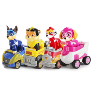 Paw Patrol Pull-back Vehicle Mighty Pups Set Of 4
