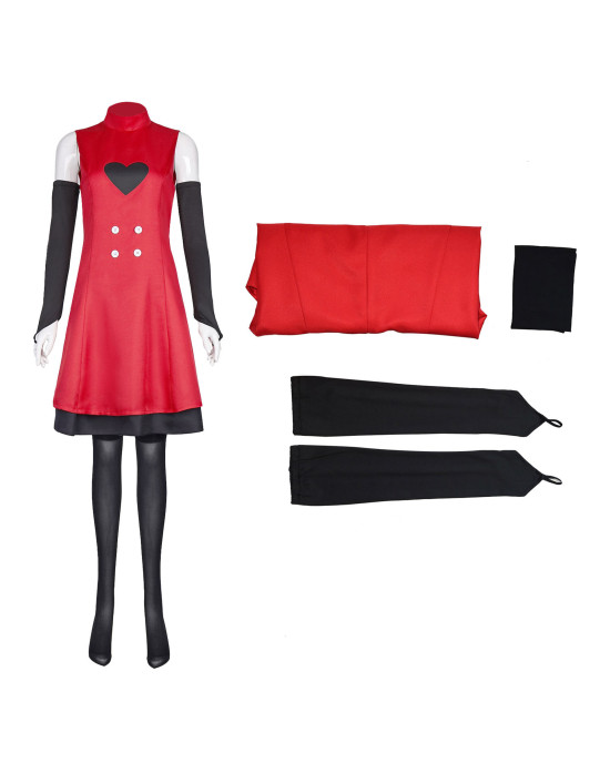 Hazbin Hotel Woman Cosplay Costume - Charlie With Black Dress