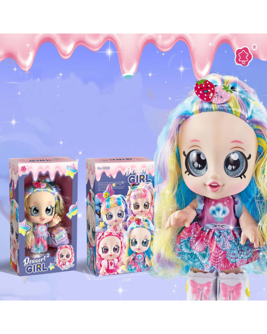 Delicate Sweet Dessert Doll 2 With Sweet Cone Mystery Box - Blue