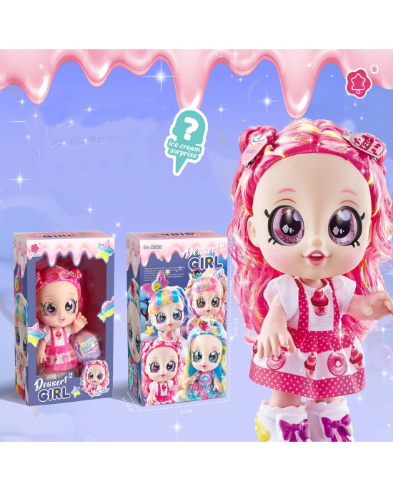 Delicate Sweet Dessert Doll 2 With Sweet Cone Mystery Box  - Red
