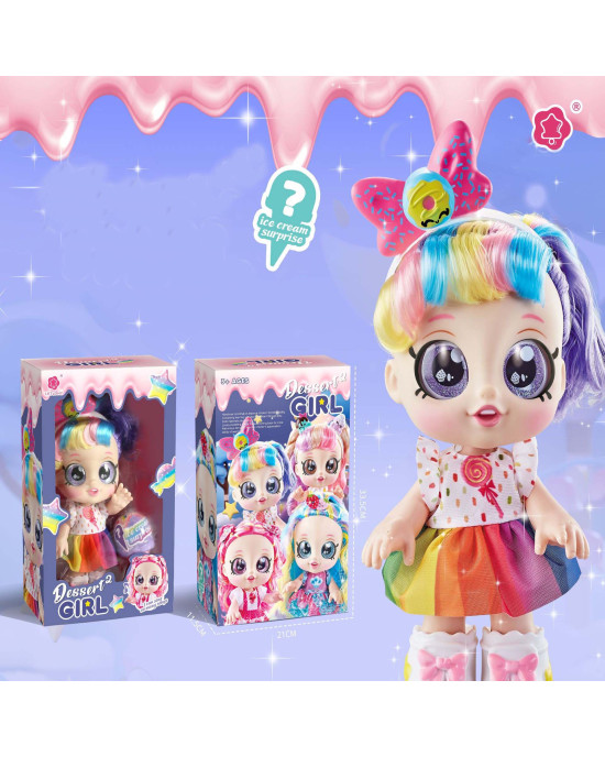 Delicate Sweet Dessert Doll 2 With Sweet Cone Mystery Box  - Iridescent Violet