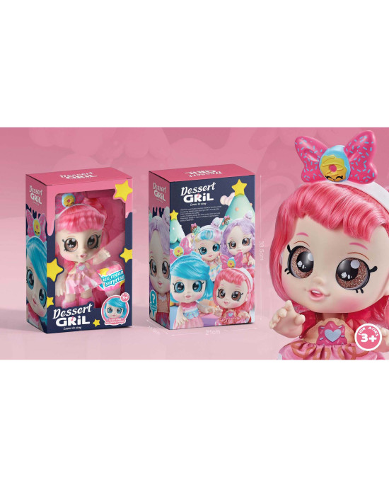 Delicate Sweet Dessert Doll With Sweet Cone Mystery Box - Pink